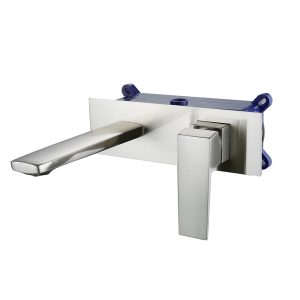 INTER CERAMIC WALL-MOUNTED BASIN FLUID 8110191 ELINOR BRUSH NICKEL